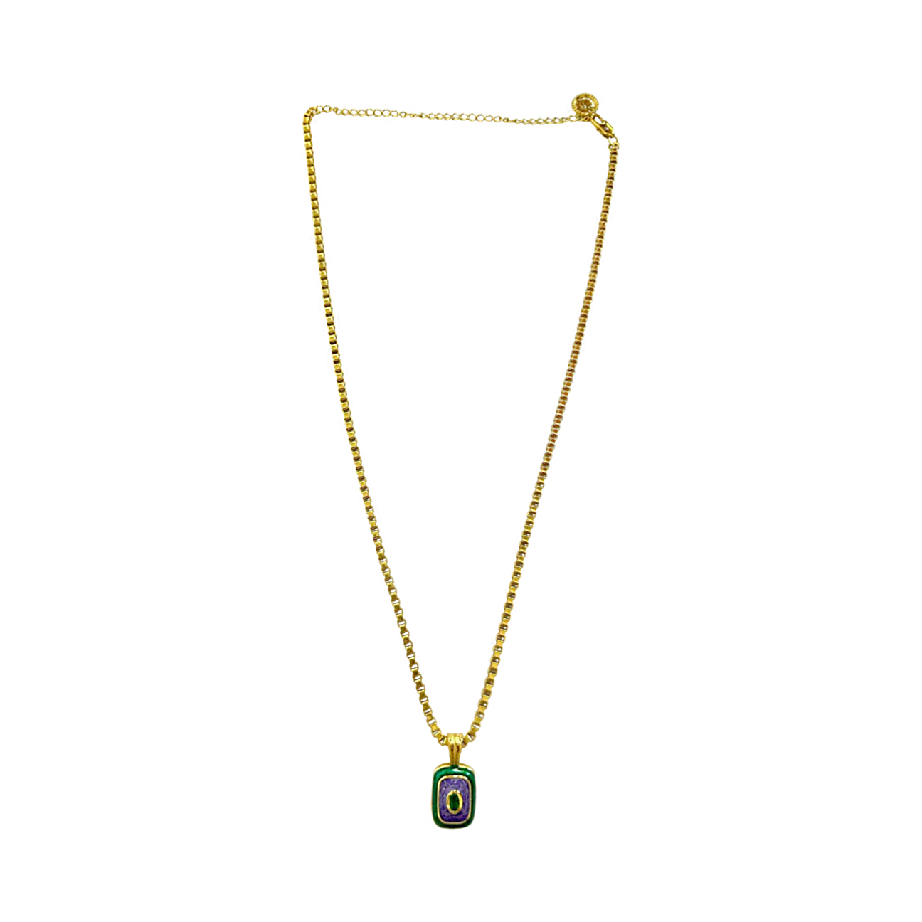 Eva Necklace Green Onyx Gold| Mountain & Moon