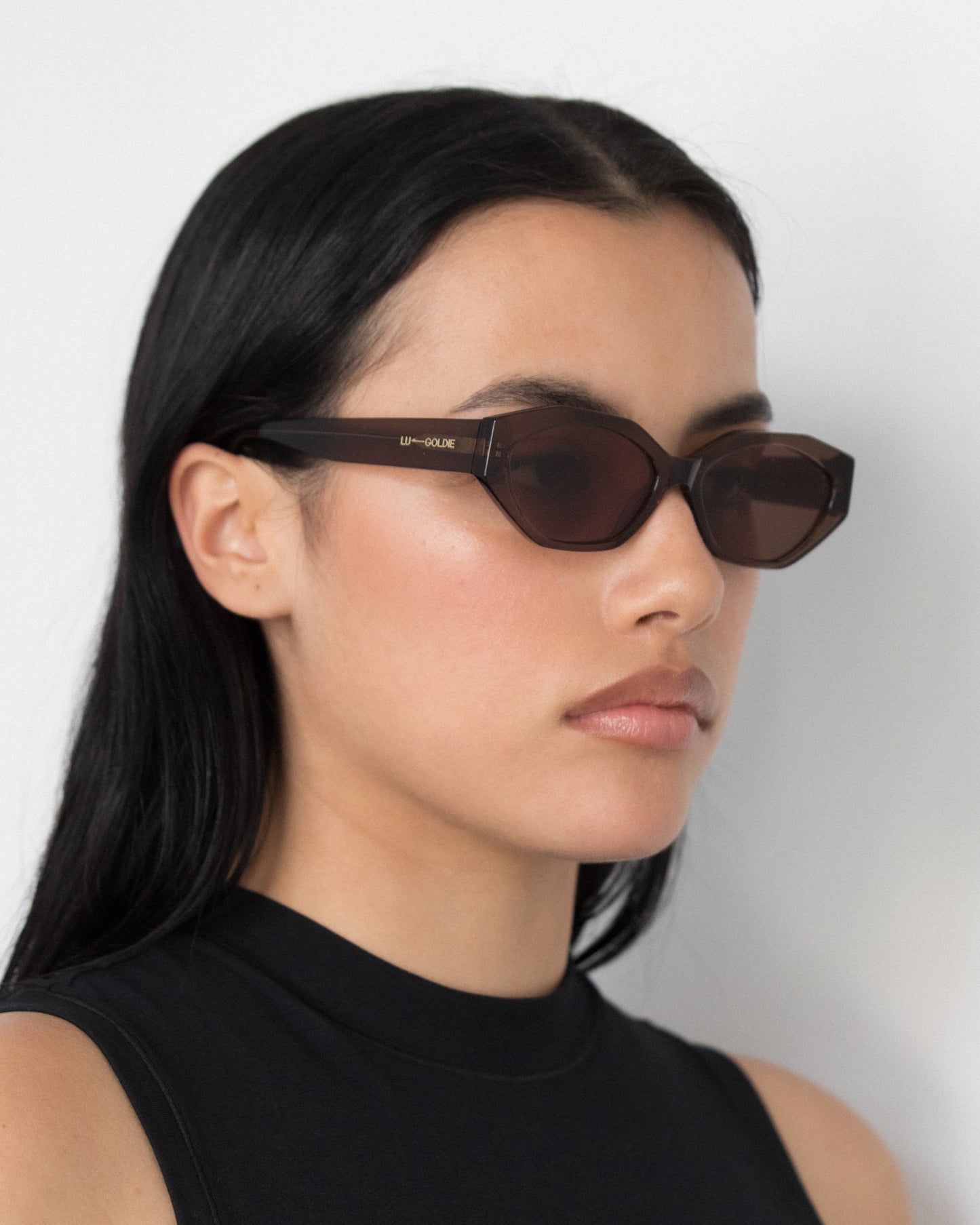 Eliana Sunglasses Espresso | Lu Goldie