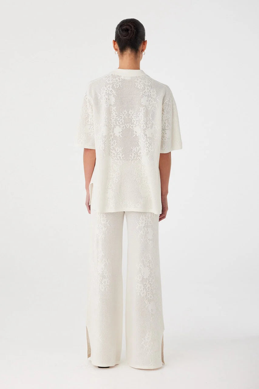 Aster Crochet Shirt - Cream | Arcaa
