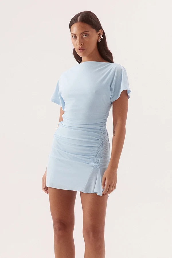 Vera Mini Dress - Sky | Sovere