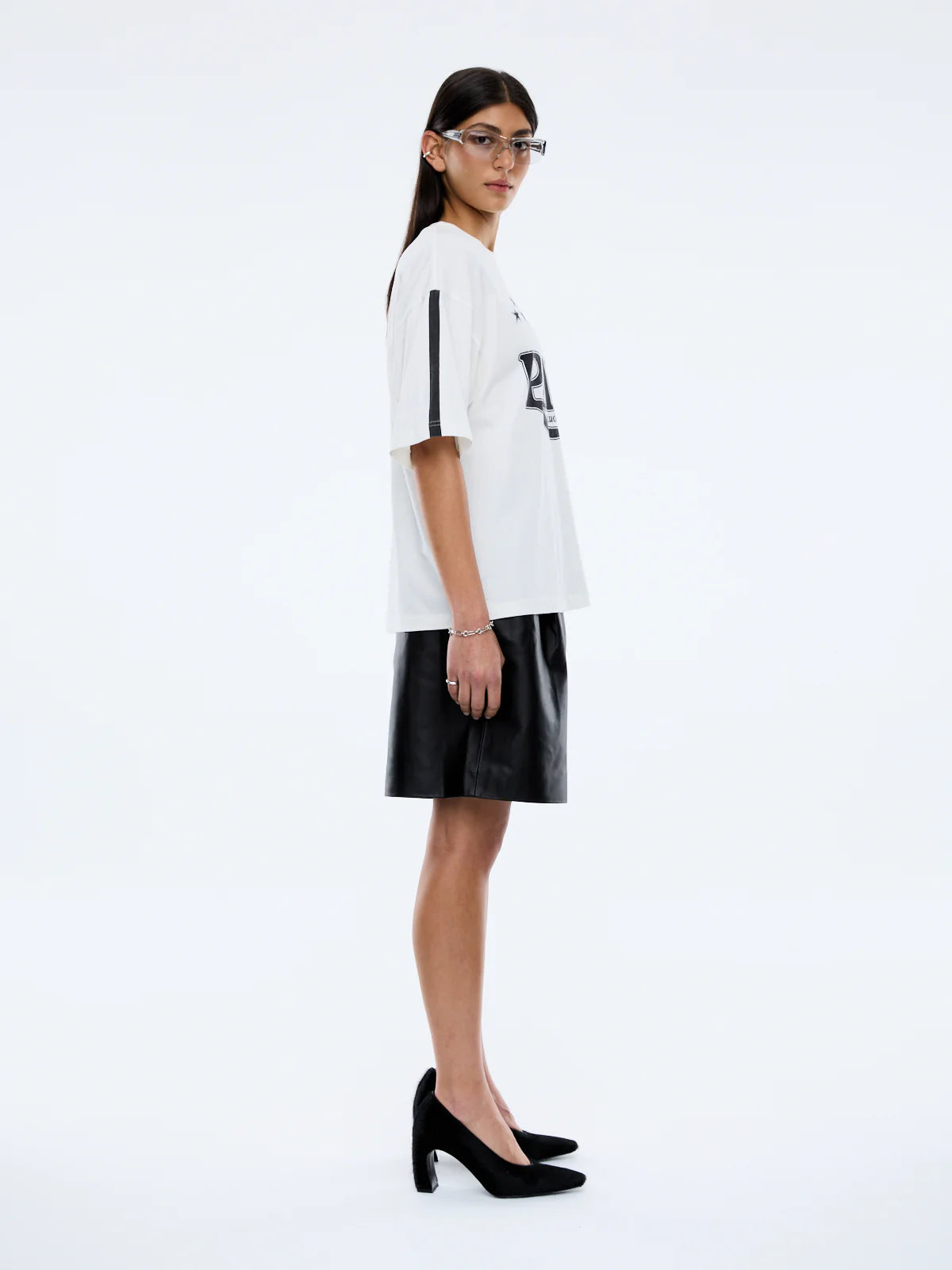 Racing Pelly Swoop Tee - Vintage White | Ena Pelly