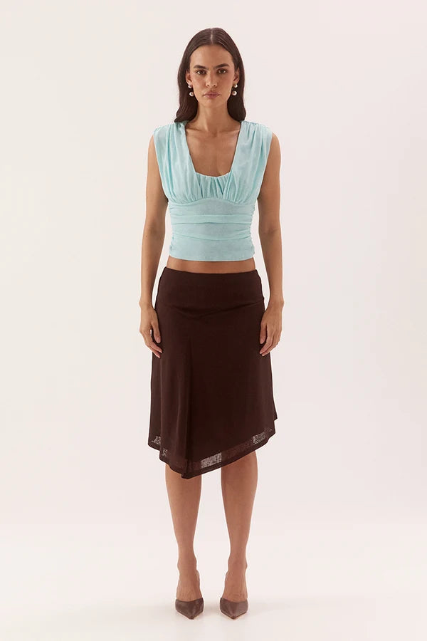 Zabelle Skirt - Dark Chocolate | Sovere
