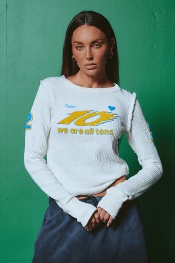 Ten On Repeat Top - Off White | Sabbi