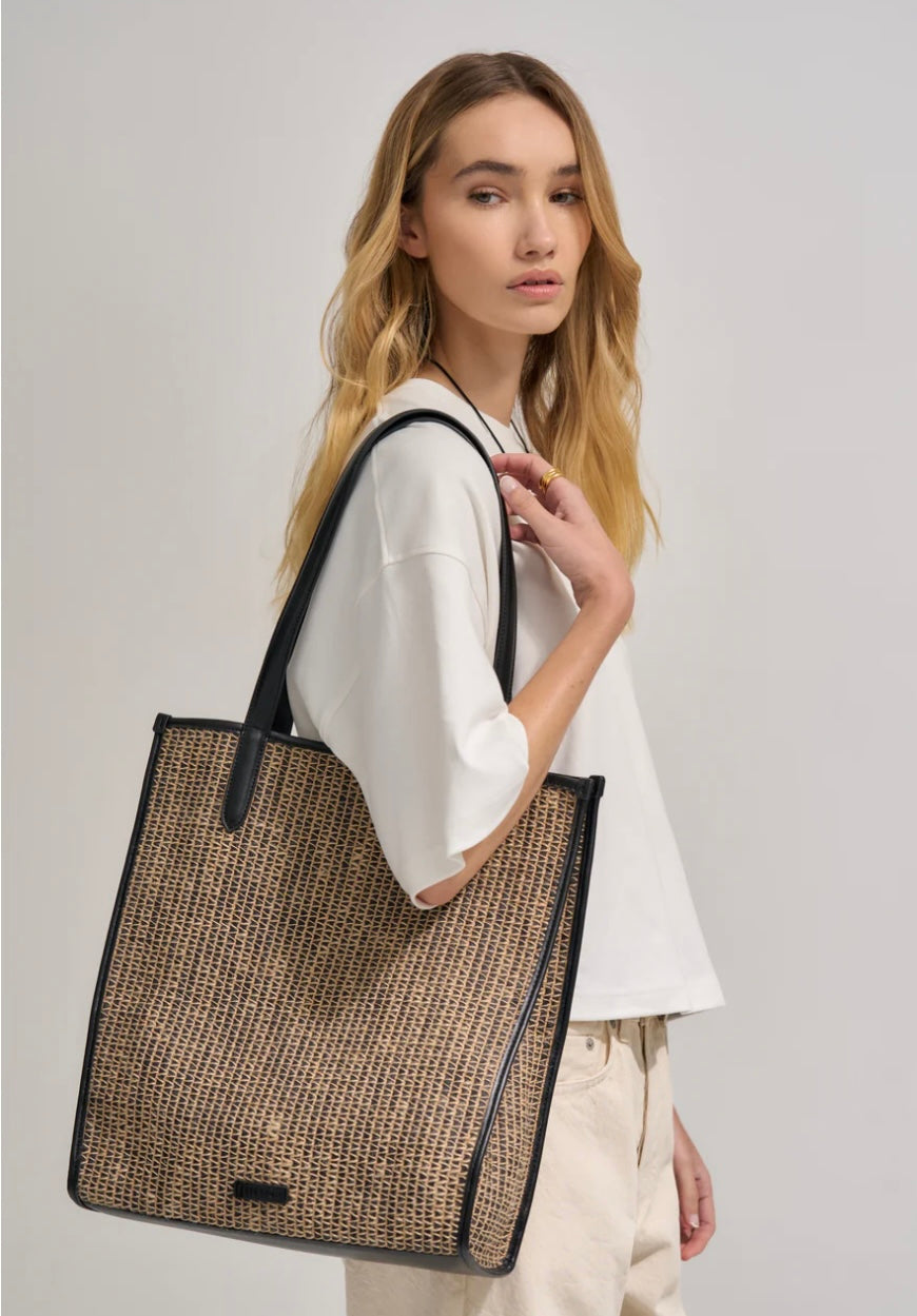 Mia Tote - Raffia Stripe | Brie Leon
