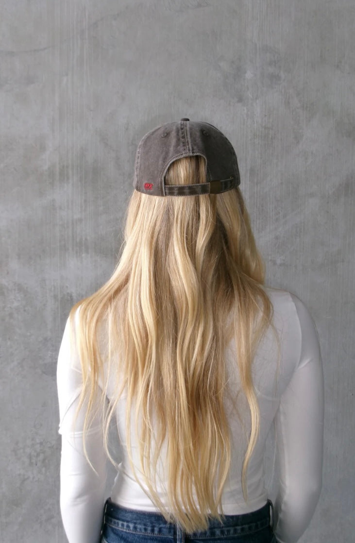 HIBISCUS CAP - WASHED BROWN/RED | Pinky & Kamal