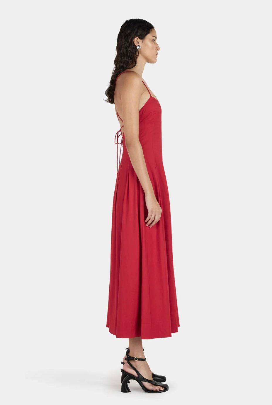 Carlotta Midi Dress - Samba Red | Hansen & Gretel