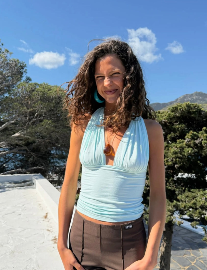Isabella Top - Celeste | Susmie’s Collection