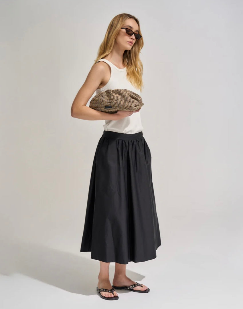 Rhi Clutch - Raffia Stripe | Brie Leon