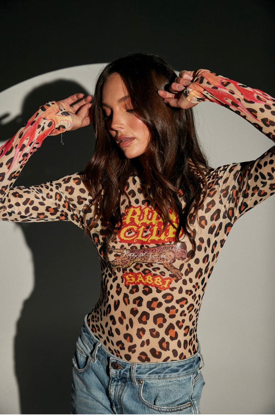 Run Club Animal Mesh Long Sleeve | Sabbi