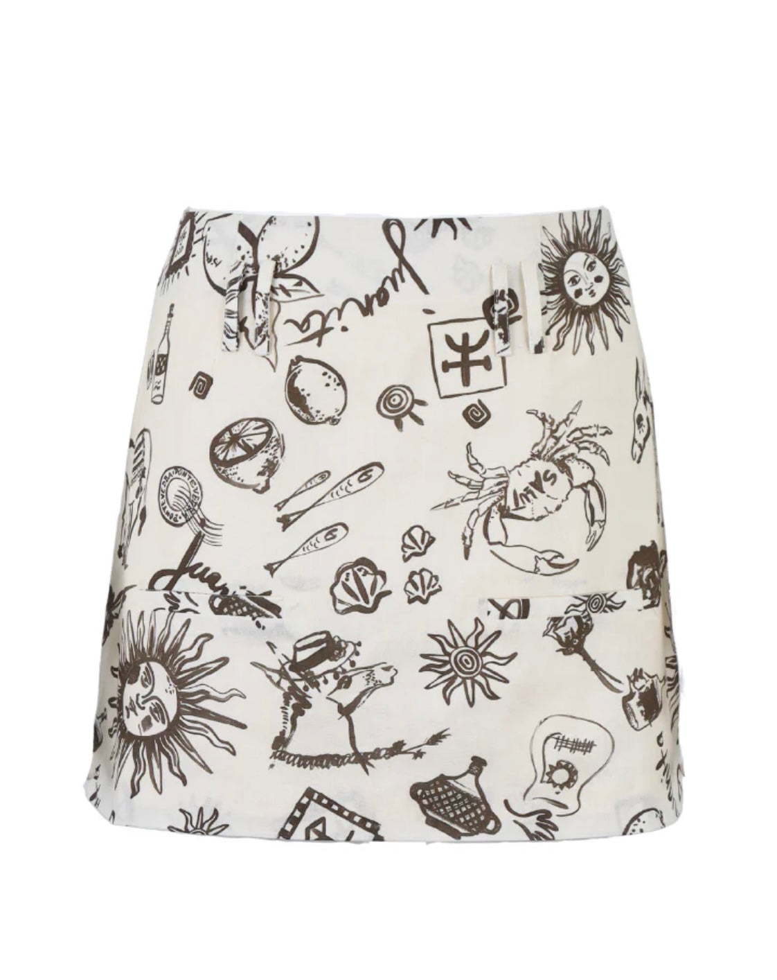 Nacida Skirt - Juanita Print Cream | Juan & Me