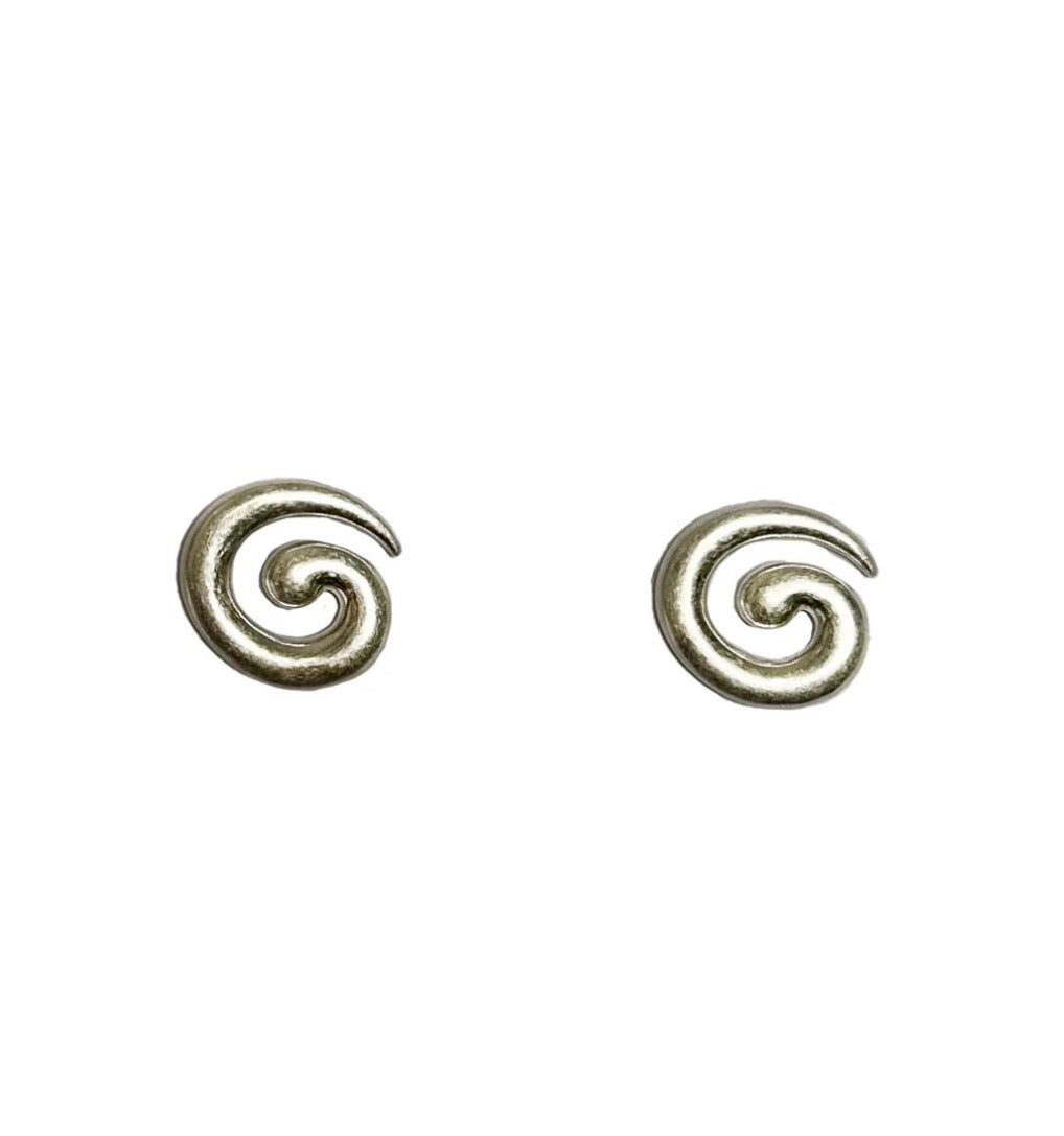 Mini Swirl Earrings Silver | Briwok