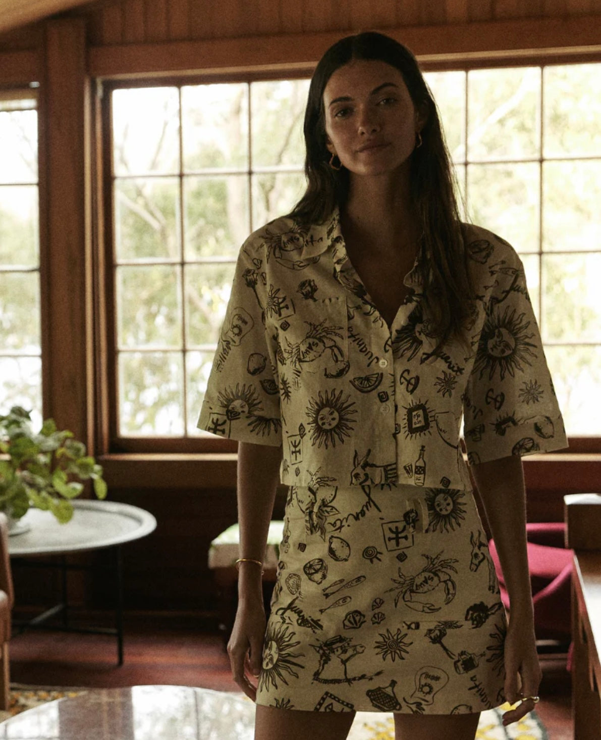 Nacida Skirt - Juanita Print Cream | Juan & Me