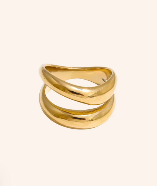Double Ring - 18K Gold Plated | We Are Emte