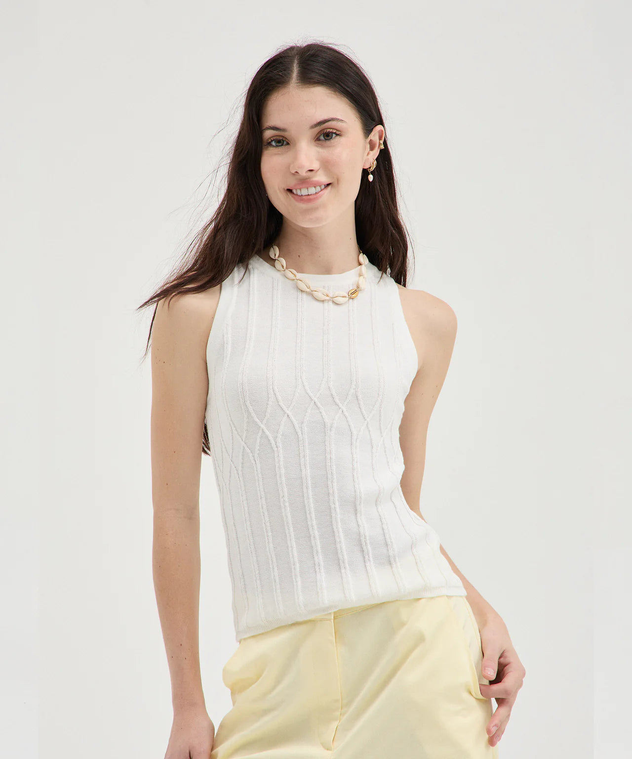 White Knit Tank | Holiday Shop