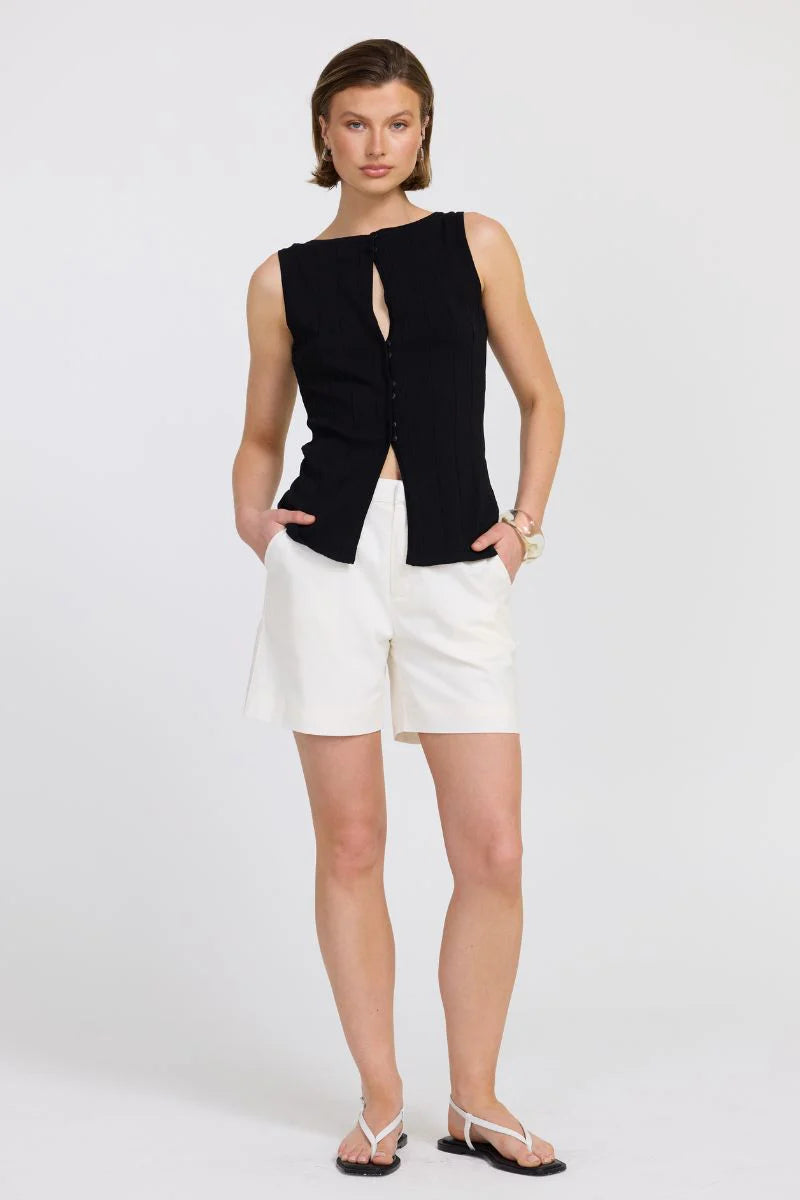 Tranquil Knit Top Black | Sovere