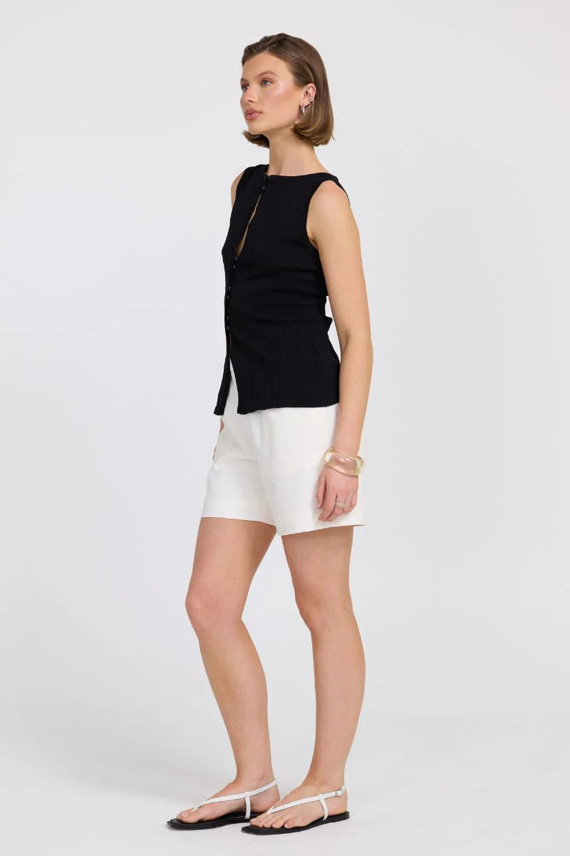 Tranquil Knit Top Black | Sovere