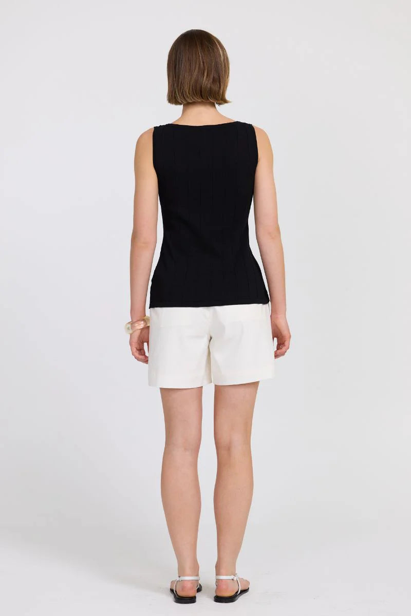 Tranquil Knit Top Black | Sovere