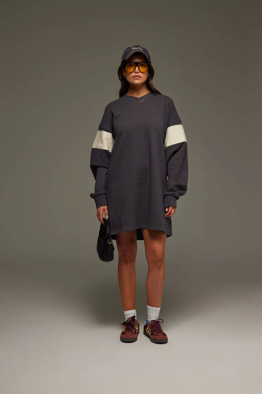 94 V-Neck Sweater Dress - Noir | Araminta James