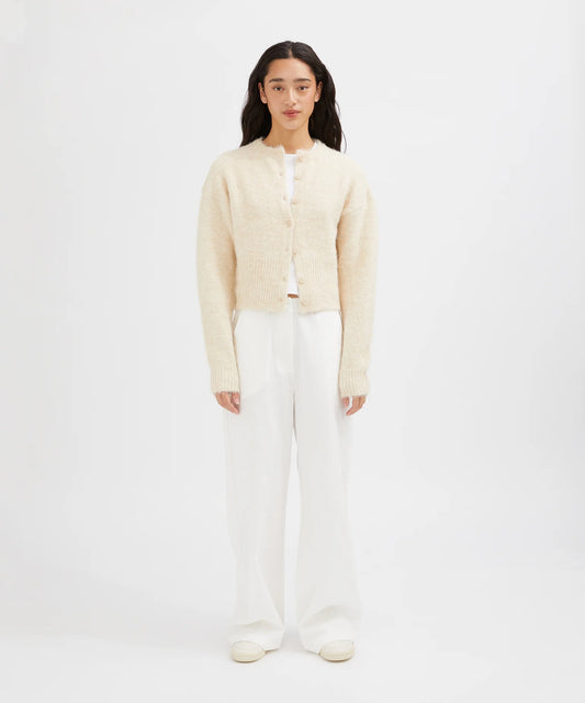 Fluffy Knit Cardigan - Oatmeal | Holiday Shop