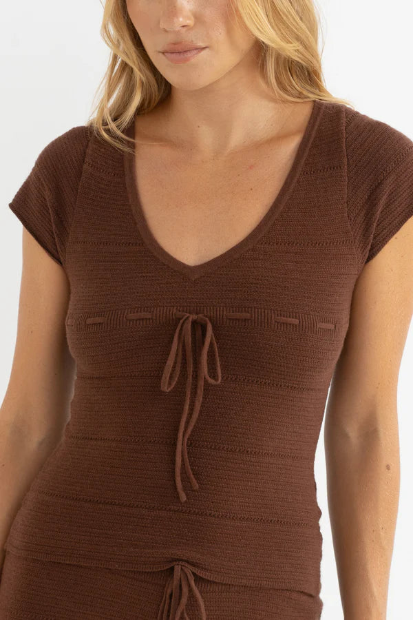 Maggie Knit Top - Chocolate | Rhythm