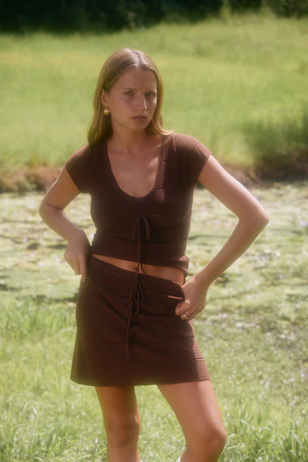Maggie Knit Top - Chocolate | Rhythm