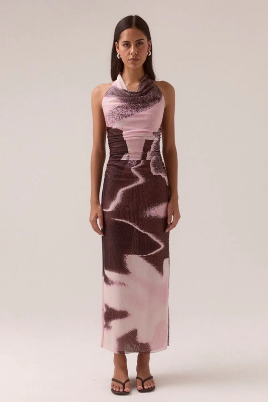 After light Mesh Dress - Raisin | Sovere
