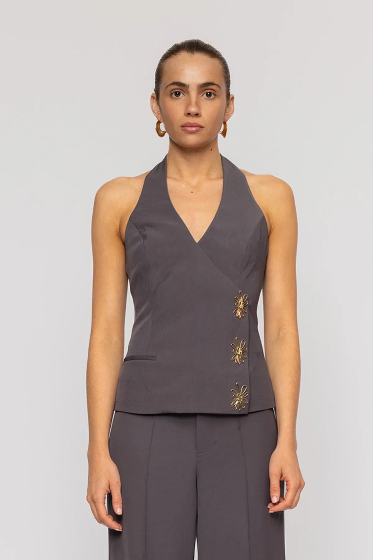 Inka Vest Top - Ash | The Wolf Gang