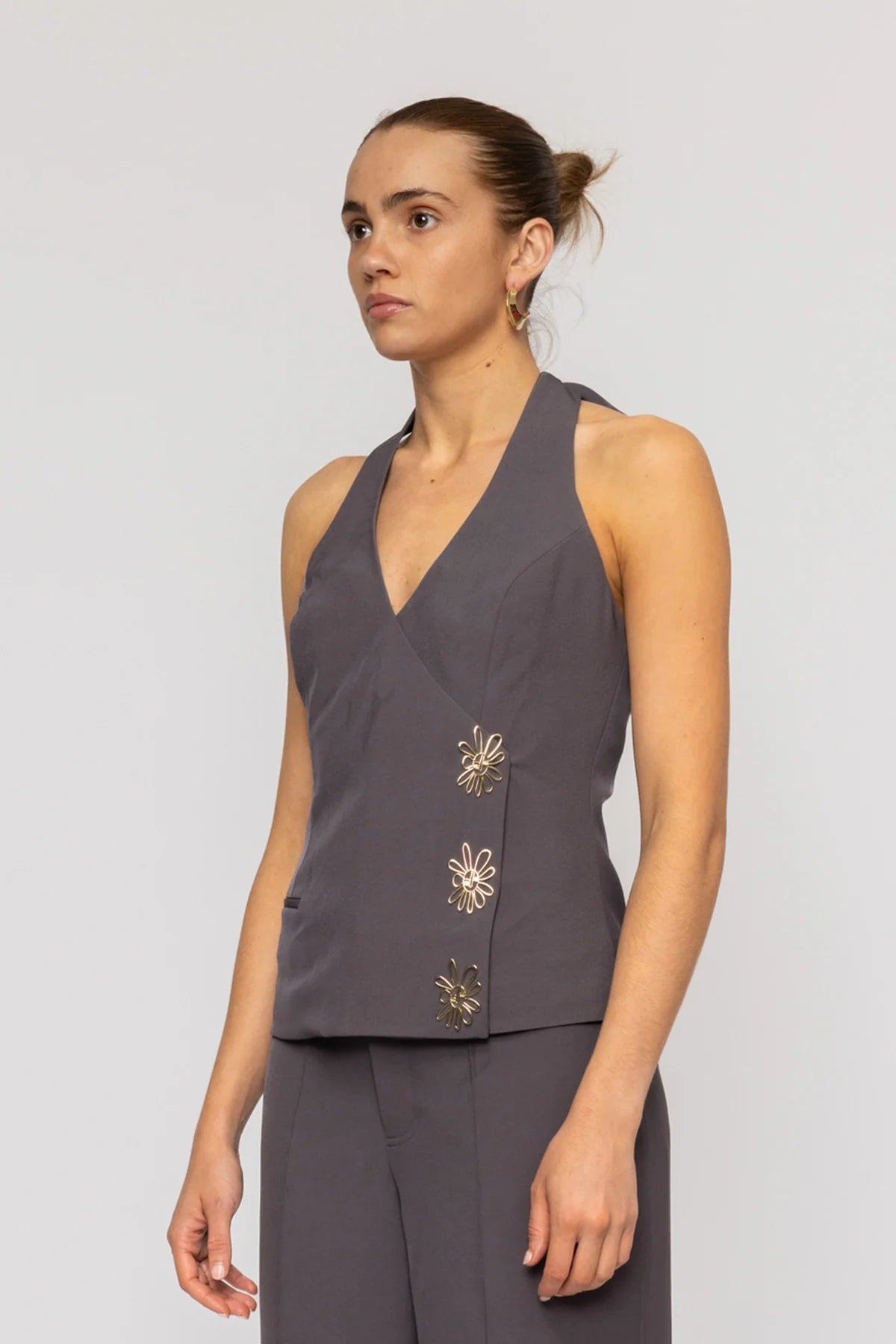 Inka Vest Top - Ash | The Wolf Gang