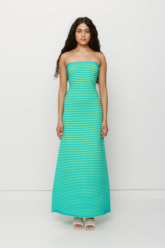 Sunmor Knit Maxi Dress - Ocean | The Wolf Gang
