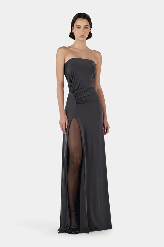 Lola Strapless Dress - Ink | Hansen & Gretel