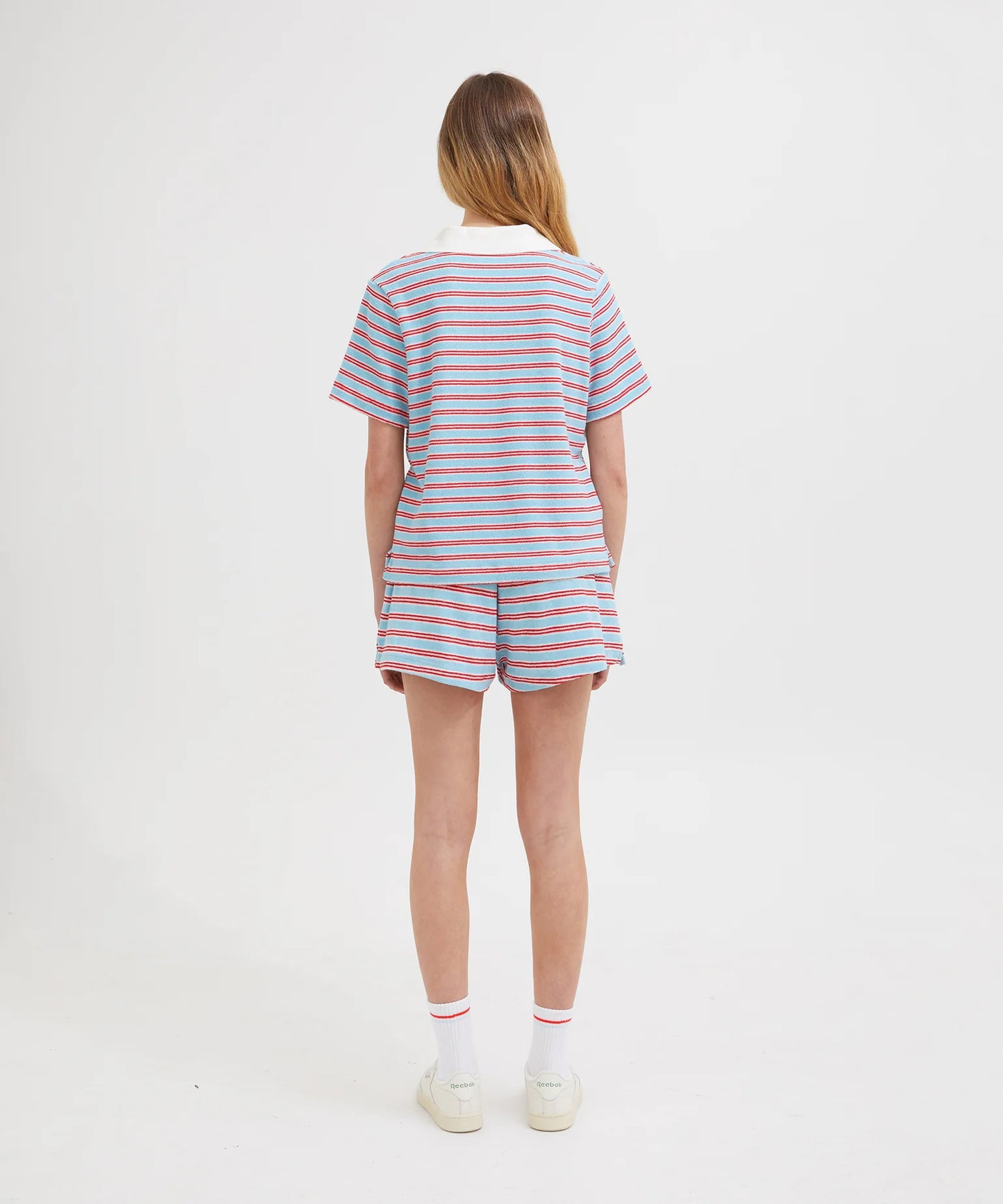 Terry Polo - Blue / Red Stripe | Holiday Shop