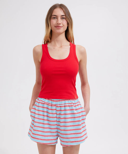 Terry Shorts - Blue / Red Stripe | Holiday Shop