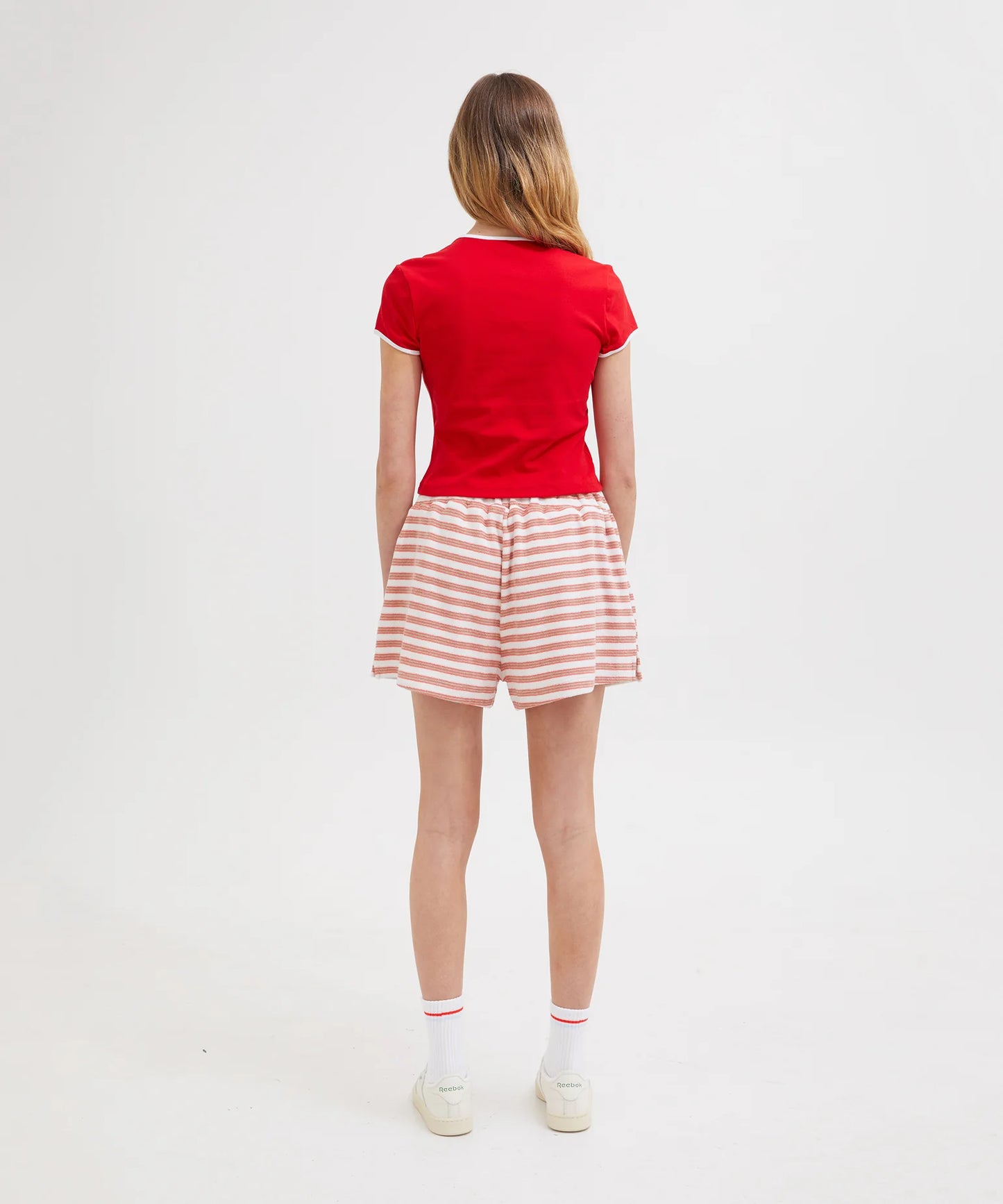 Terry Shorts - Coral / White | Holiday Shop
