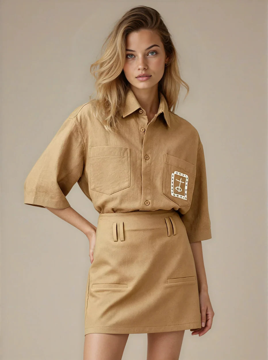 Nacida Skirt - Tan | Juan & Me