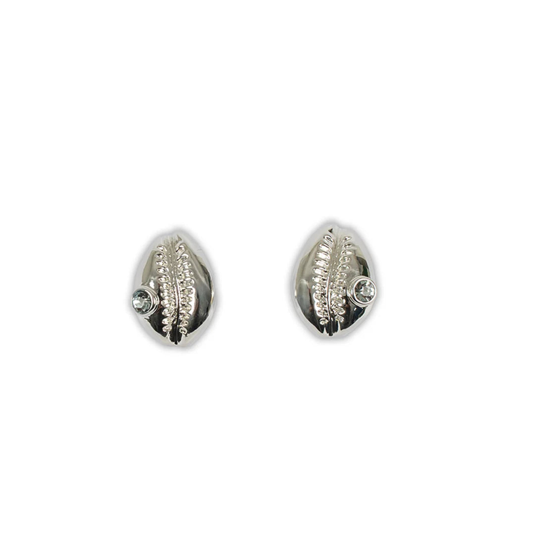 Cowrie Earrings Silver | Briwok