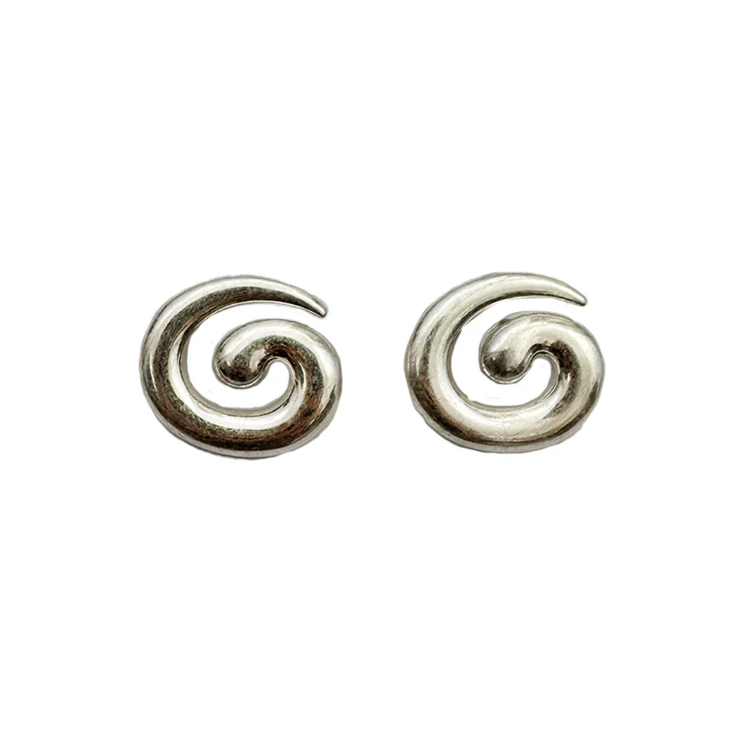 Silver Swirl Earrings | Briwok