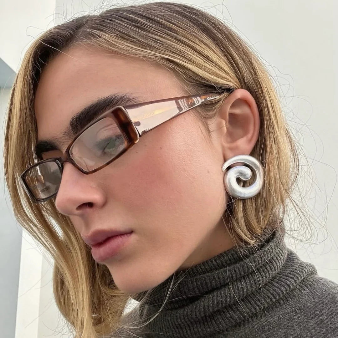 Silver Swirl Earrings | Briwok