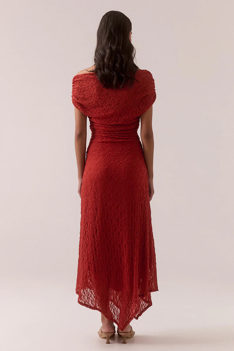 Aalia Lace Dress - Blood Orange | Sovere