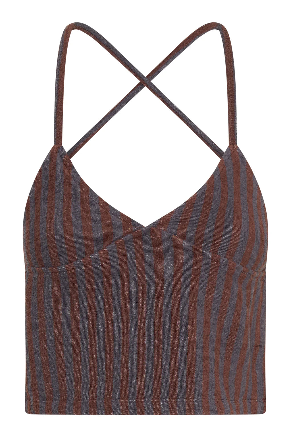 Peggy Backless Top - Steel Stripe | Highrack Studios