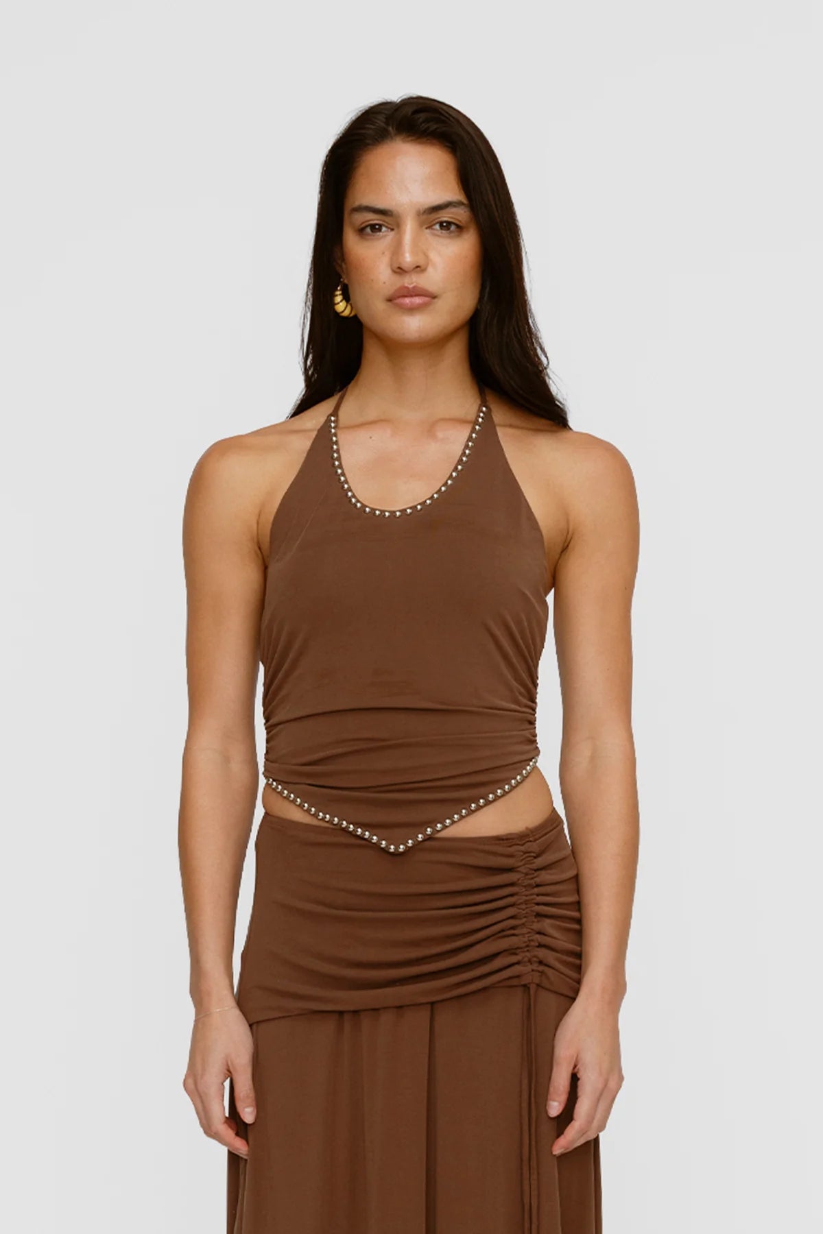 Piero Halter Top - Chocolate | The Wolf Gang