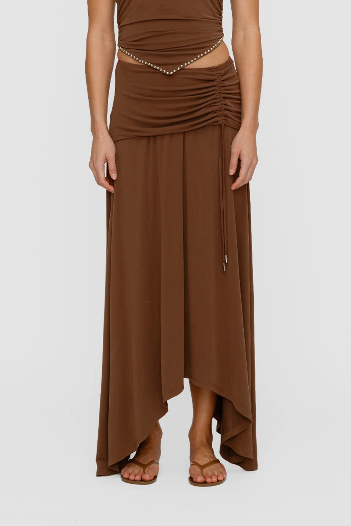 Piero Maxi Skirt - Chocolate | The Wolf Gang