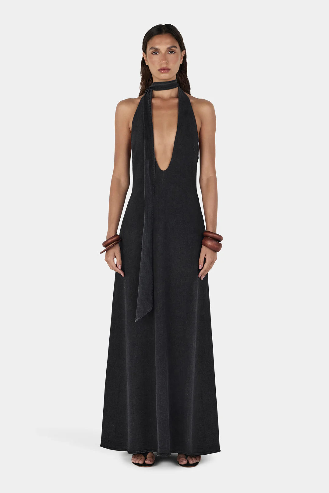 Rae Maxi Dress - Charcoal | Hansen & Gretel