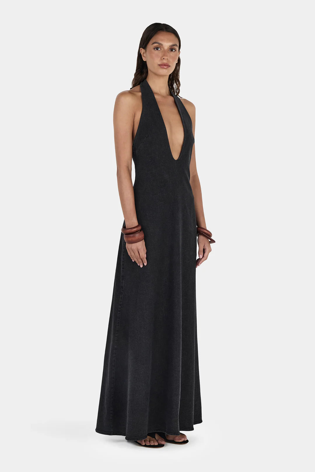 Rae Maxi Dress - Charcoal | Hansen & Gretel