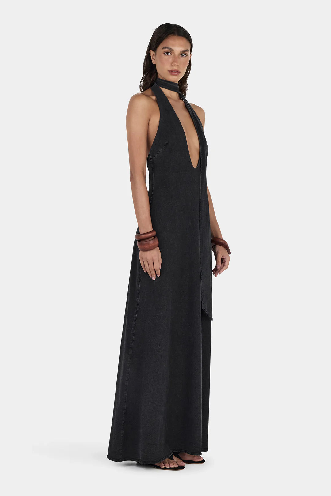 Rae Maxi Dress - Charcoal | Hansen & Gretel