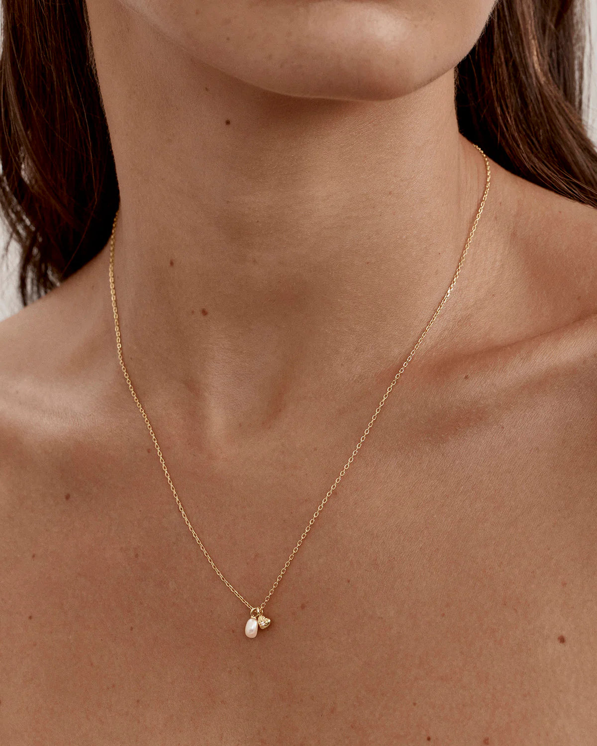 18k Gold Vermeil Under the Moonlight Pearl Necklace | By Charlotte
