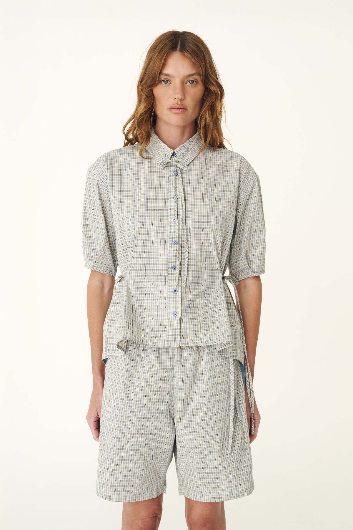 Frankie Tie Short Sleeve Shirt | ROWIE