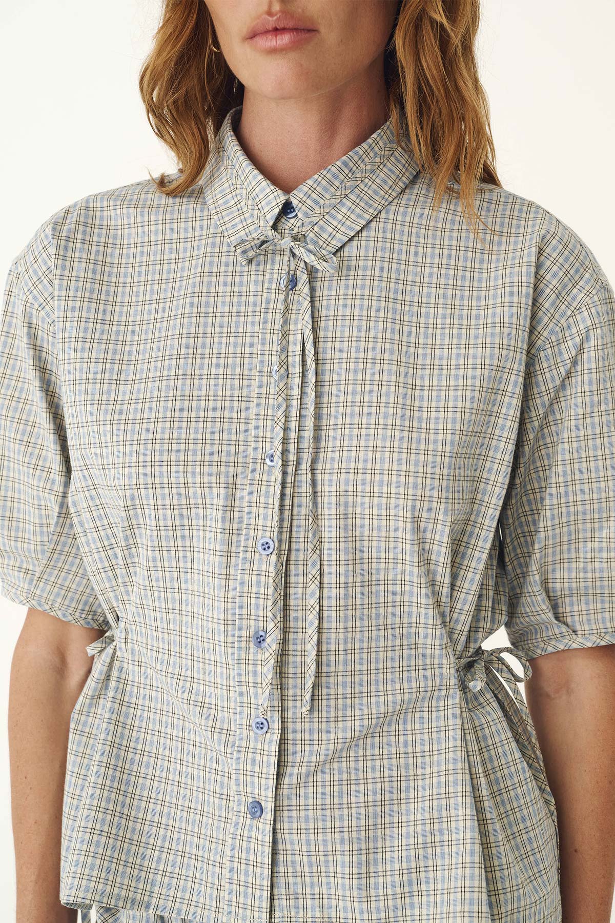 Frankie Tie Short Sleeve Shirt | ROWIE
