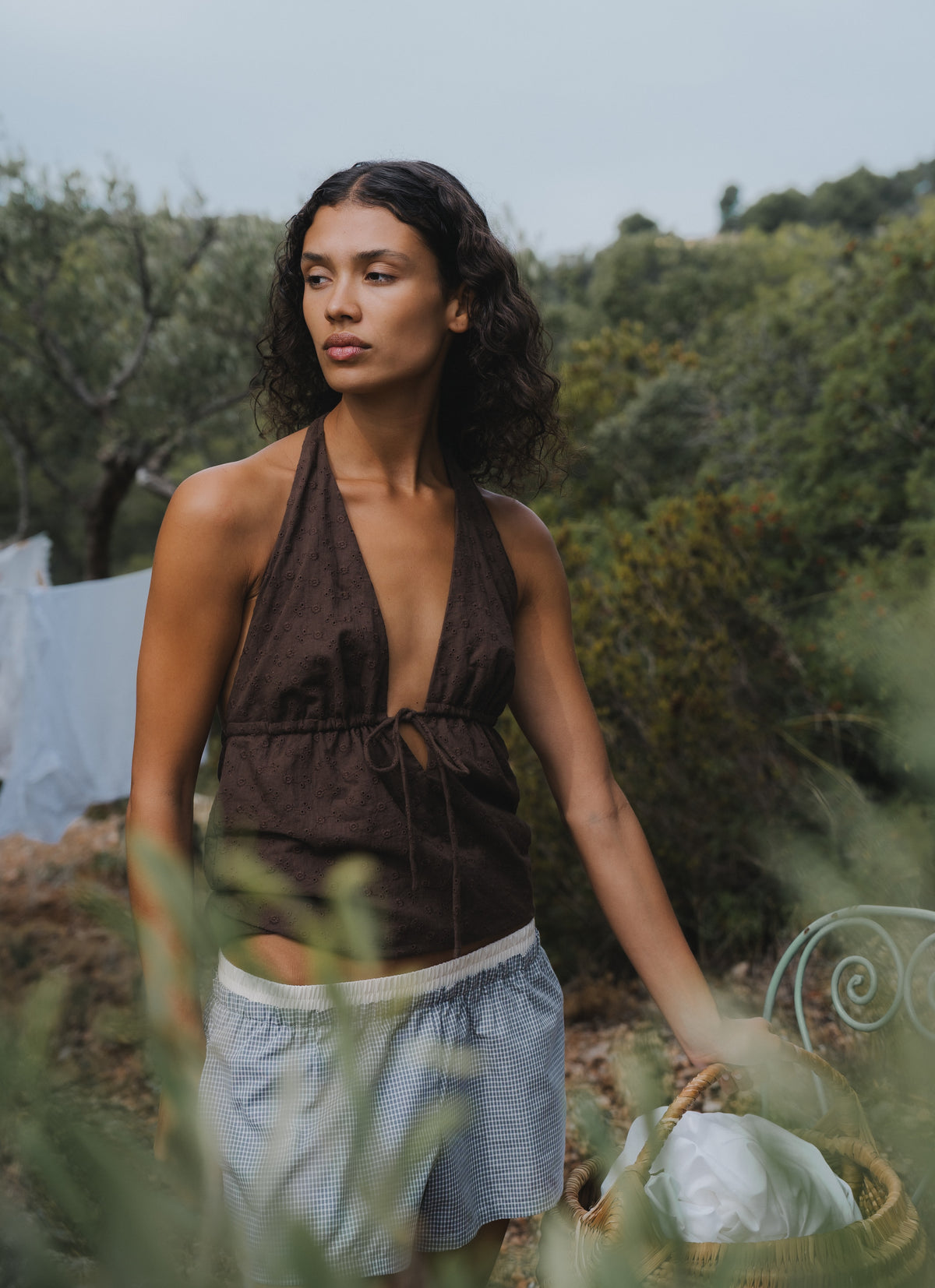 Aimee Halter Top - Espresso | Juni