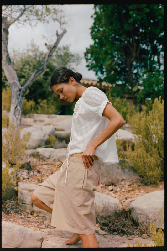 Vivi Bermuda Short - Wheat Check | Juni