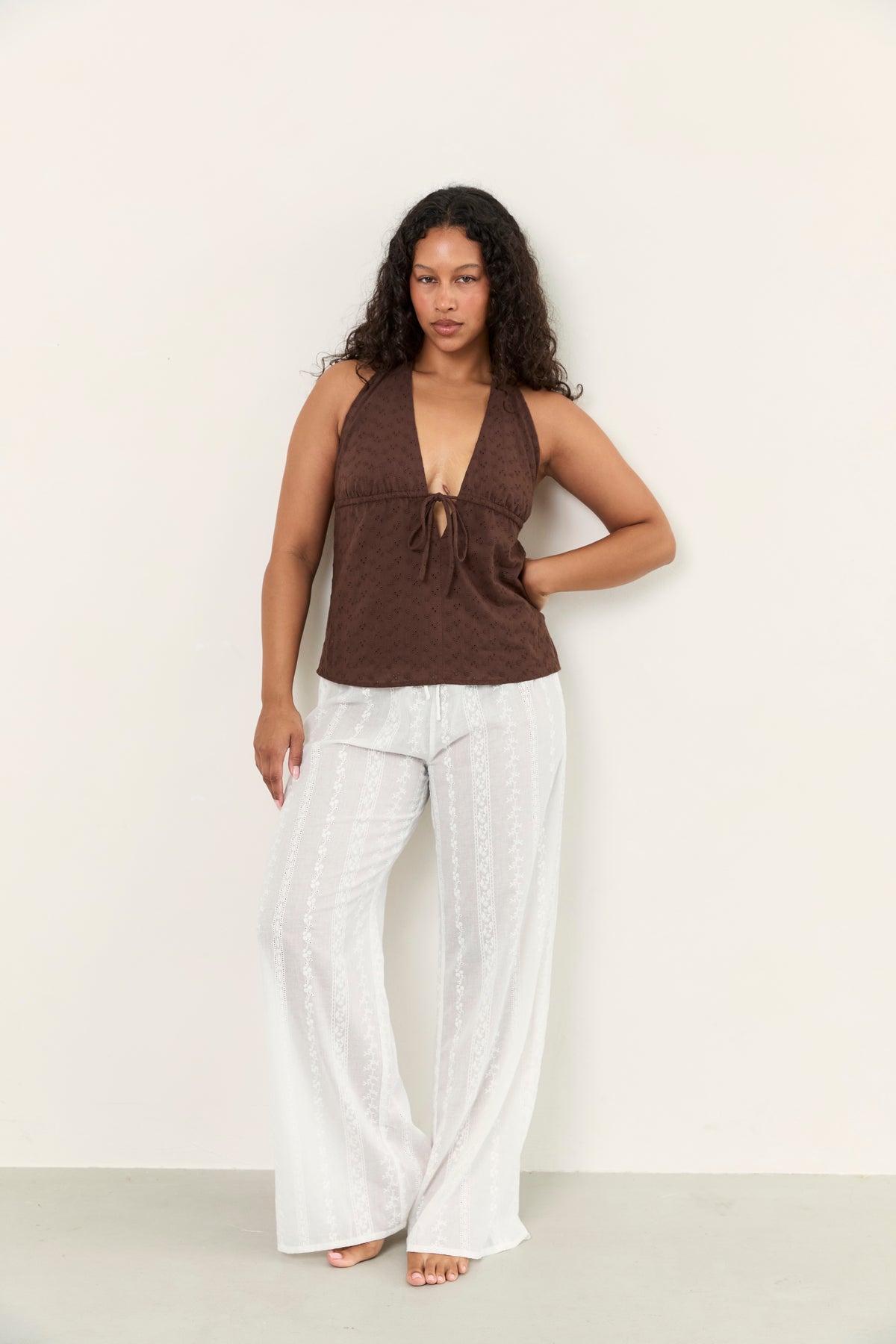 Aimee Halter Top - Espresso | Juni